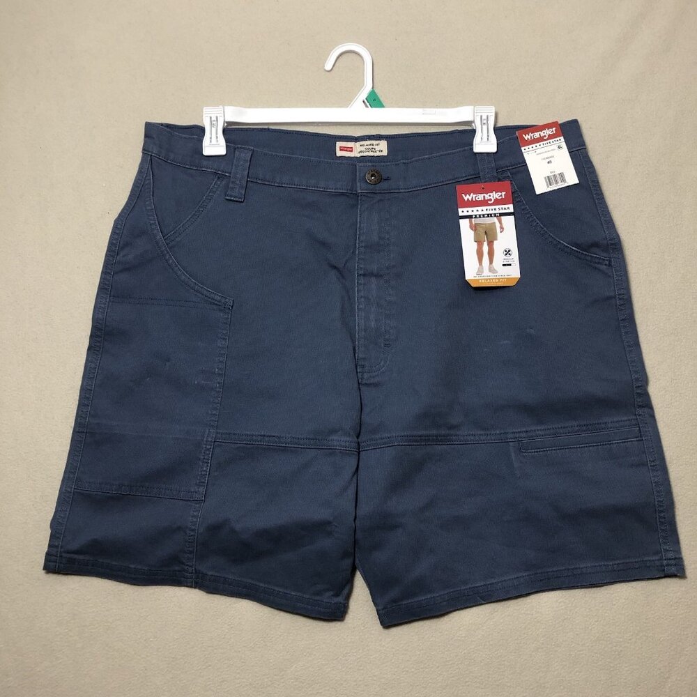 Mens Wrangler  Premium Relaxed Fit Five Star Blue Shorts Size 40